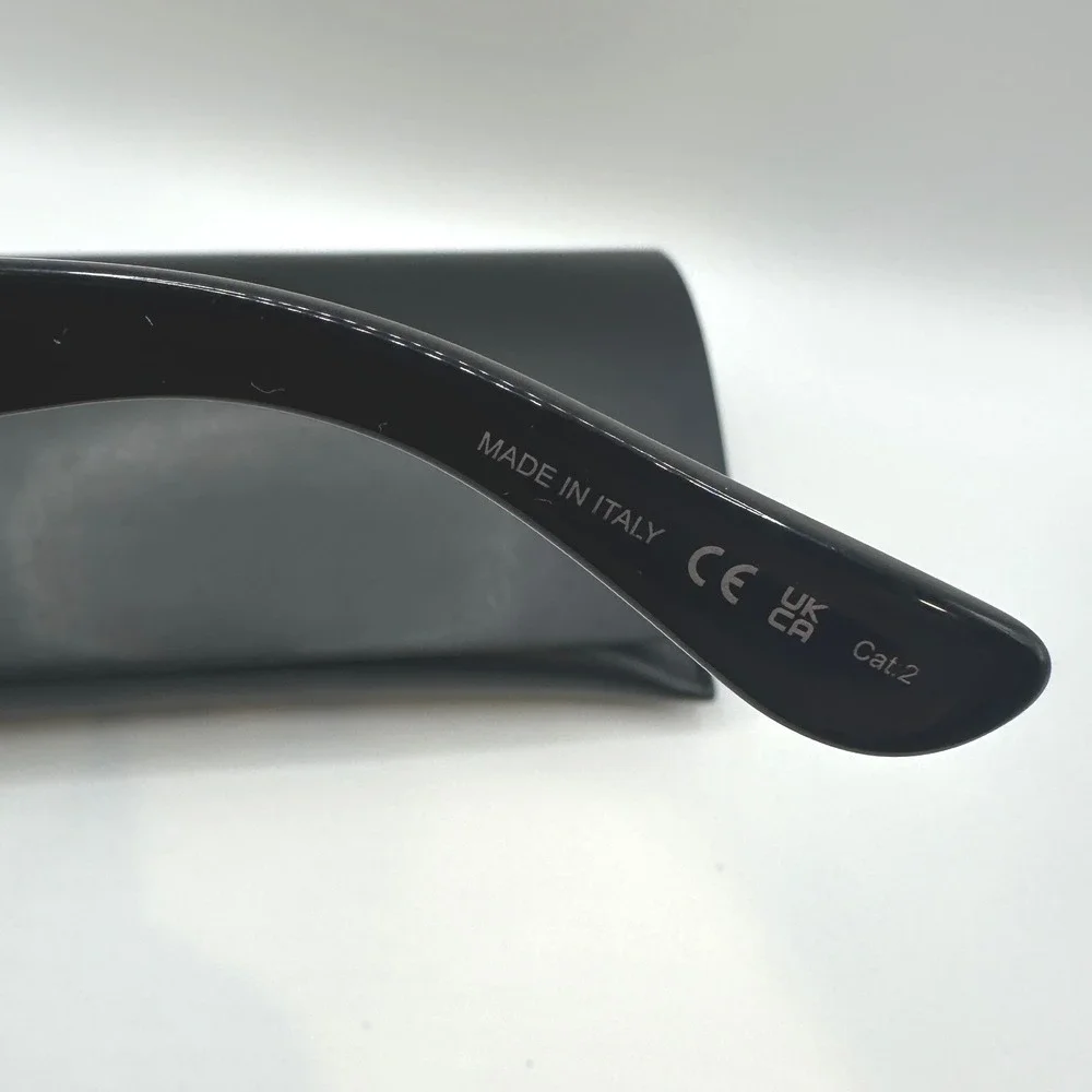 Saint Laurent SL M3 001 Black Cat Eye Sunglasses YSL Monogram Logo Italy Case